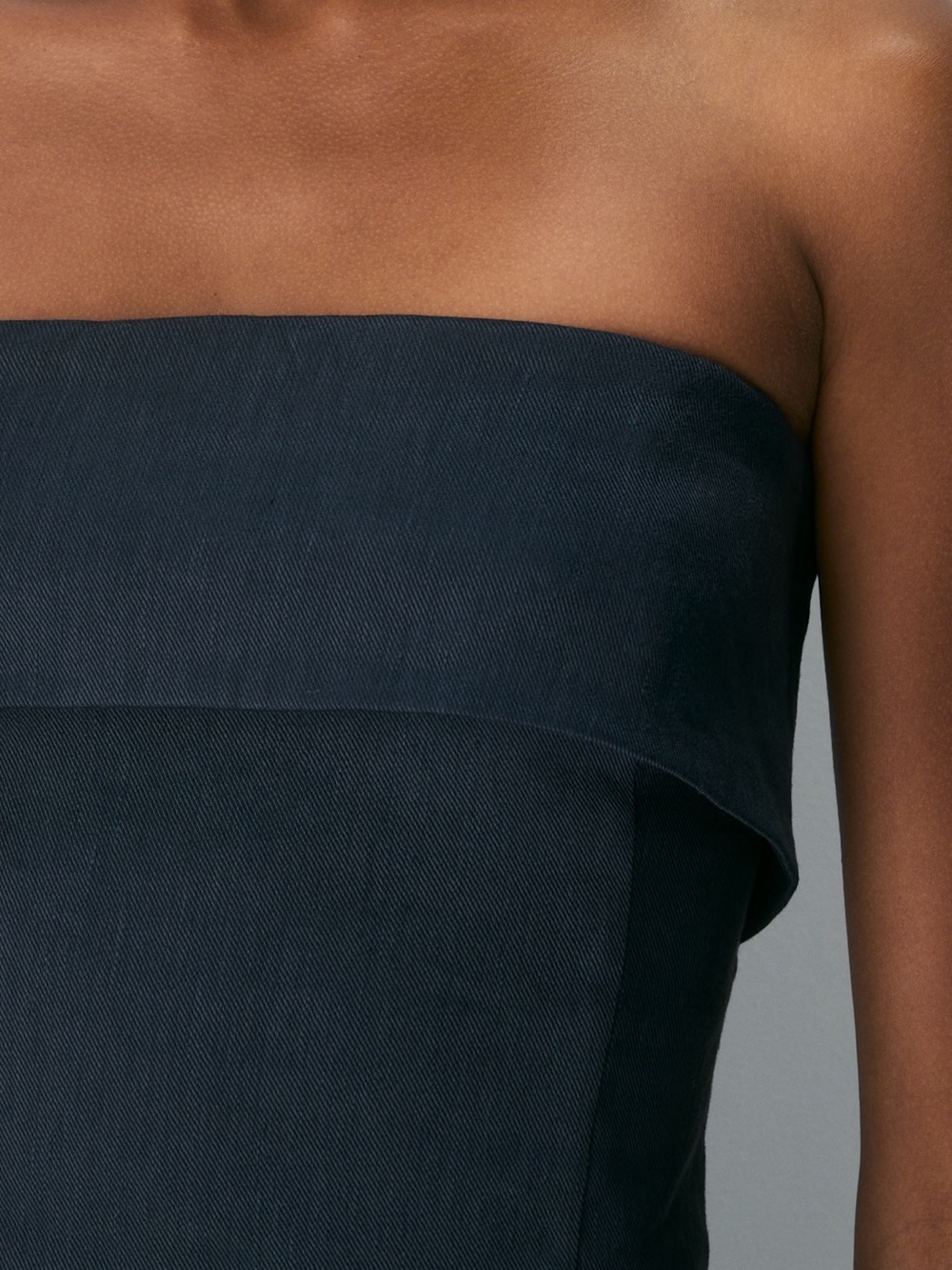 NWT Aritzia Element Linen Tube Top in Dark Night Navy 10 - Picture 4 of 10